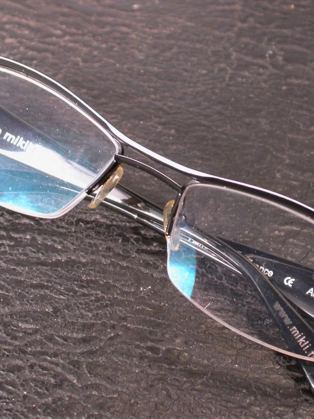 Alain Mikli Black and White Metal Modern Eyeglasses Frames Hand Made in France
